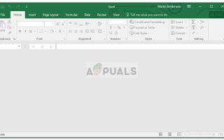 Исправление: Microsoft Excel 2016 открывает пустое в Windows 10 —