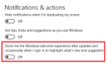 Как отключить страницу приветствия Windows в Windows 10