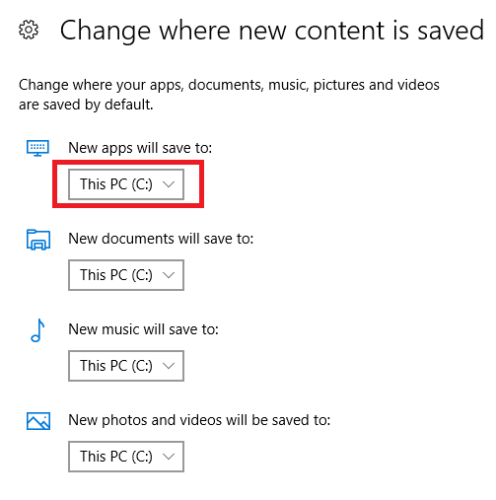 Windows 10 больше вариантов настроек хранения