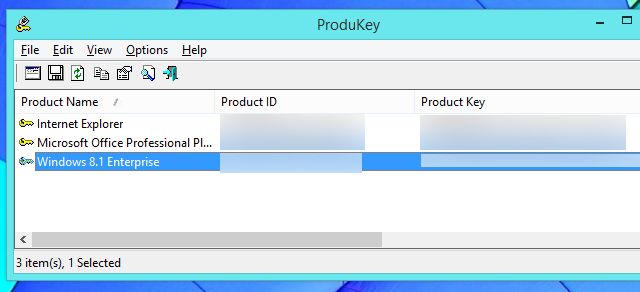 потребительная ProduKey к найти витрины продукта ключ