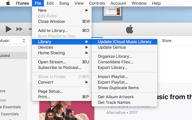 Обновление музыкальной библиотеки iCloud
