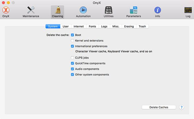 OnyX macOS Cache Cleaner