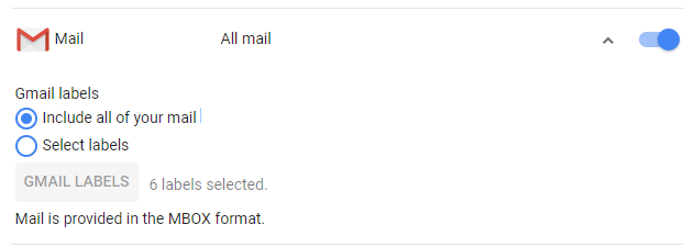 Выберите конкретные ярлыки Gmail