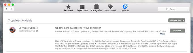 ищите обновления Mac App Store, когда Mac работает медленно