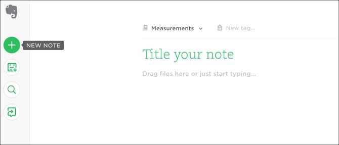 Evernote New Note