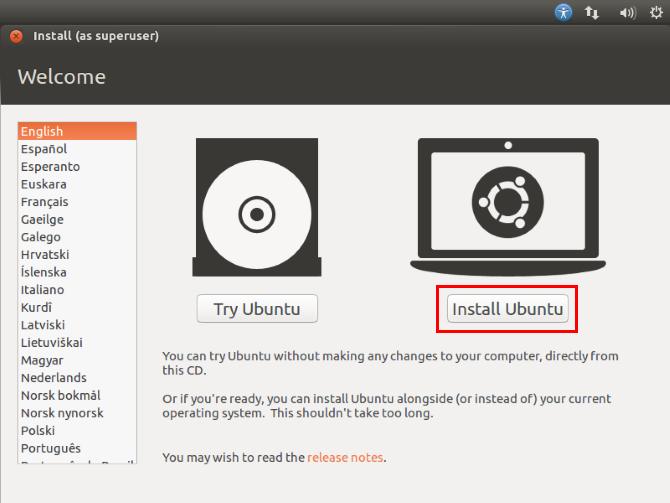 Как использовать VirtualBox: пользователь's Guide 29 VirtualBox Install Ubuntu First Screen