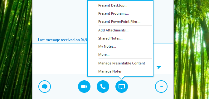 Совместное использование вашего экрана в Skype для бизнеса