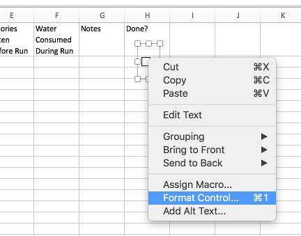 Флажок контроля формата в Excel