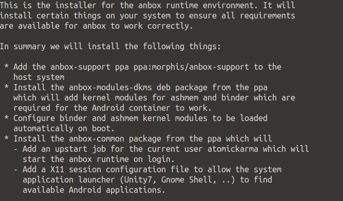 Обзор установки Linux Anbox