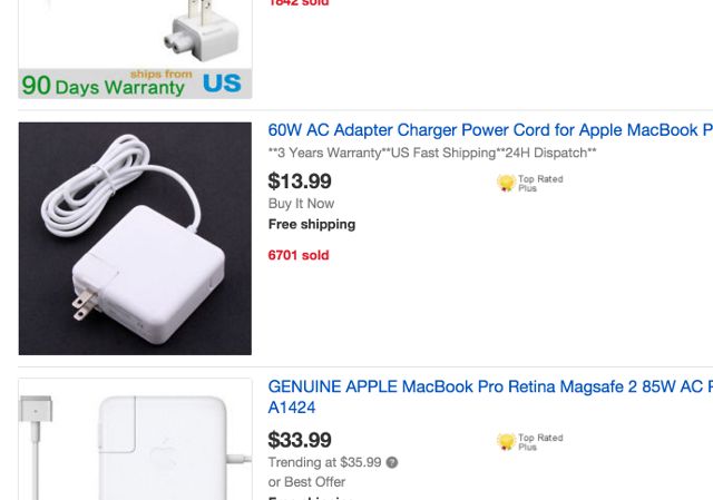 Ebay-зарядное устройство MacBook