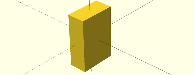 OpenSCAD прямоугольник по центру