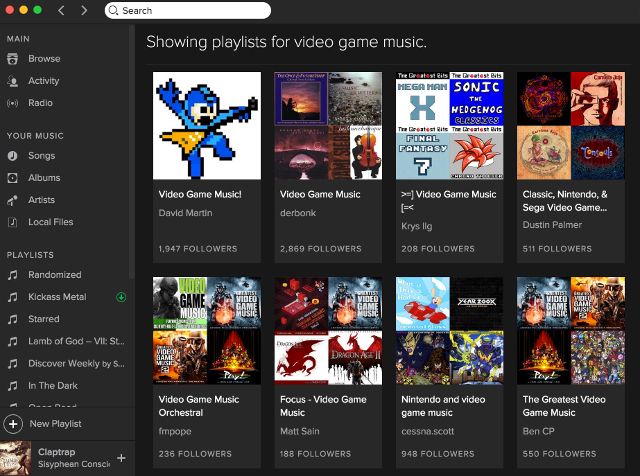 видео-игры-музыки Spotify