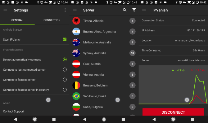 ipvanish vpn приложение для Android