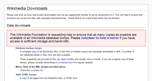 Wikipedia Dumps