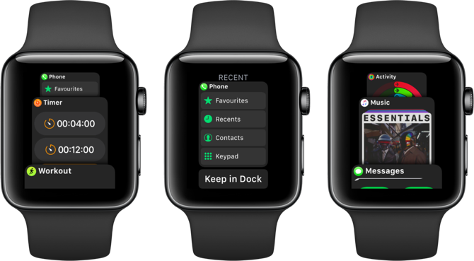 Apple Watch Dock Любимые приложения