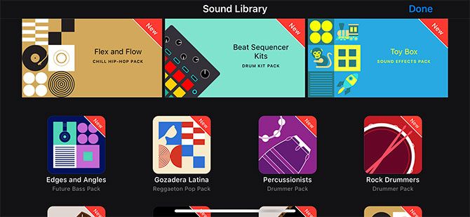 Звуковая библиотека GarageBand для iOS