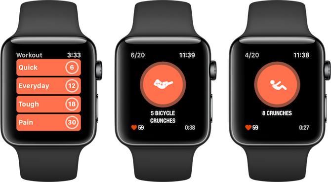 Приложения для фитнеса Apple Watch демонстрируют тренировки