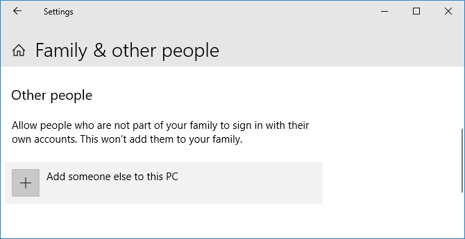 Добавить новую учетную запись пользователя Windows 10