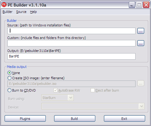 pe builder - создай windows live cd