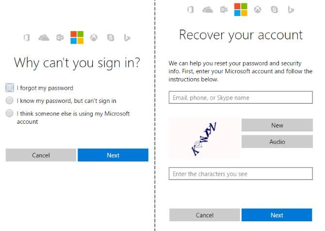 восстановить-Microsoft-счет