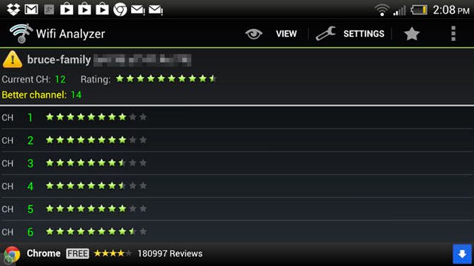 Wifi Analyzer Android Рейтинг каналов