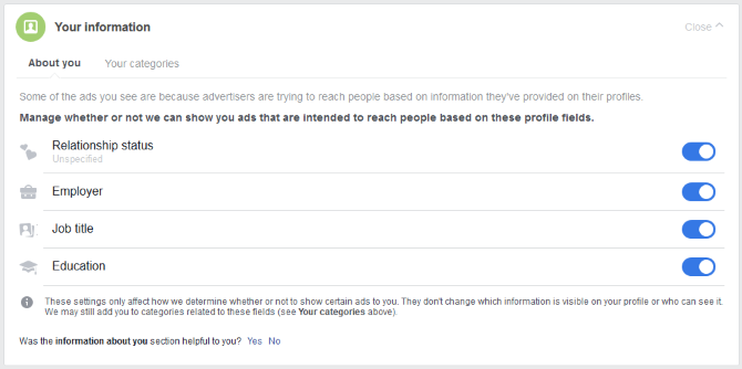 Facebook ваши рекламные предпочтения