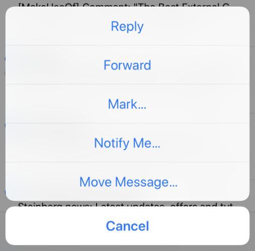 iOS Mail Controls
