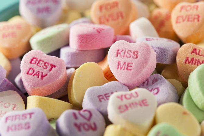 Сердце конфеты, используемые для влюбленных's day games