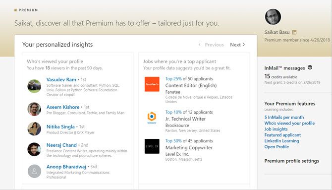 LinkedIn My Premium Insights