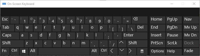 Экранная клавиатура Windows 10