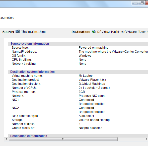 VMware-VCENTER-конвертор резюме