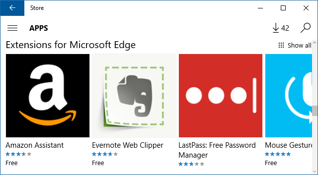 Microsoft Edge Extensions Windows Store