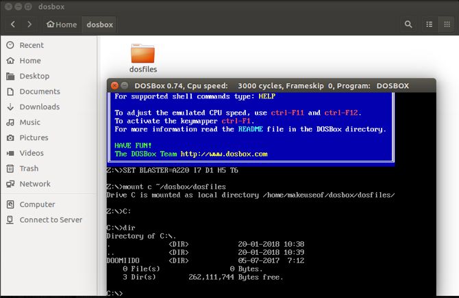 запускать приложения MS-DOS на Linux
