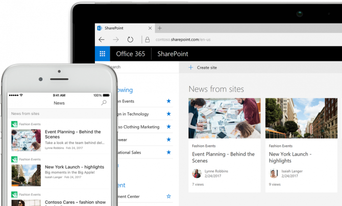 Microsoft Sharepoint Office 365 продуктивность бизнеса