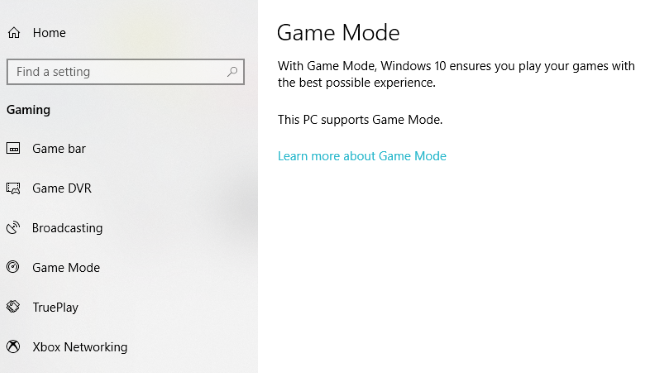 Активировать игровой режим в Windows 10