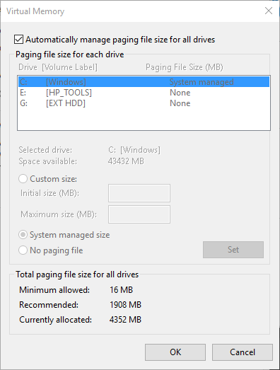 5 Файлы и папки Windows по умолчанию, которые вы никогда не должны касаться управления виртуальной памятью Windows