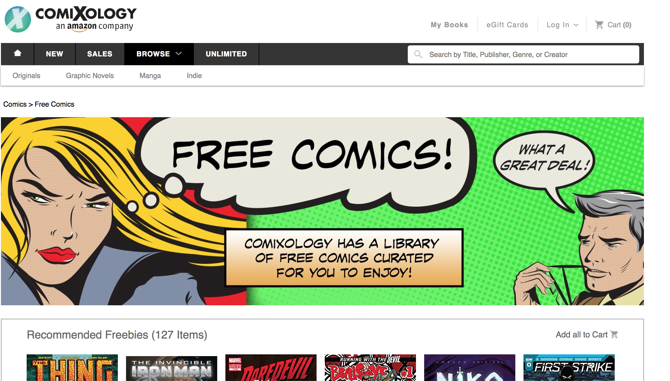 Бесплатные комиксы на Comixology