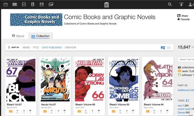 Бесплатные комиксы и графические романы в интернет-архиве