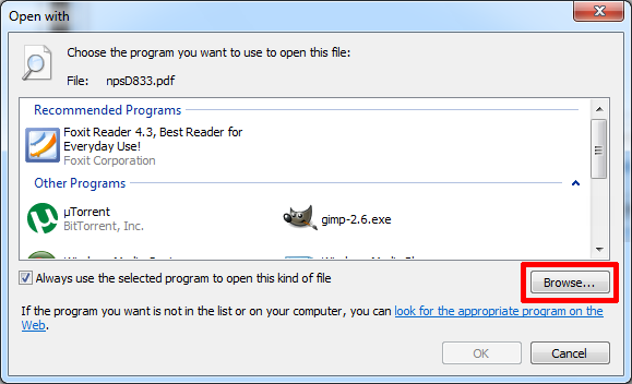 Windows 7 изменить файловую ассоциацию