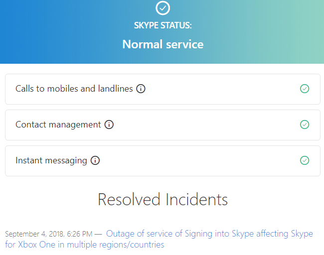 Skype-Status-Page