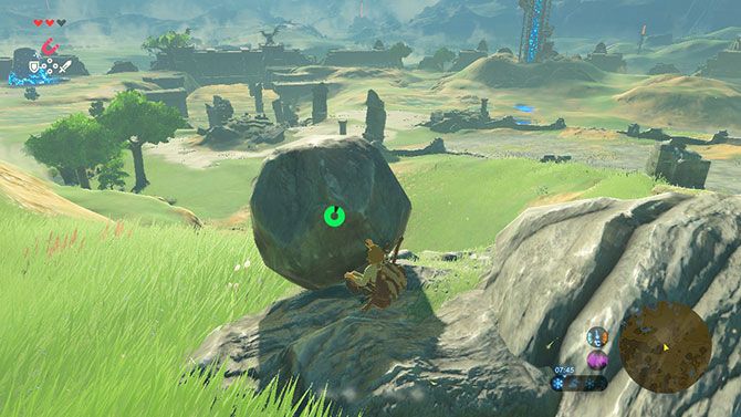 Начинающий без спойлеров's Guide to Zelda: Breath of the Wild botw boulder