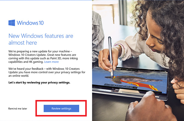 Создатели Windows 10 обновляют конфиденциальность