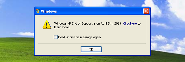 Windows 10 - последняя версия Windows. Когда-либо. Windows XP конец поддержки всплывающее сообщение