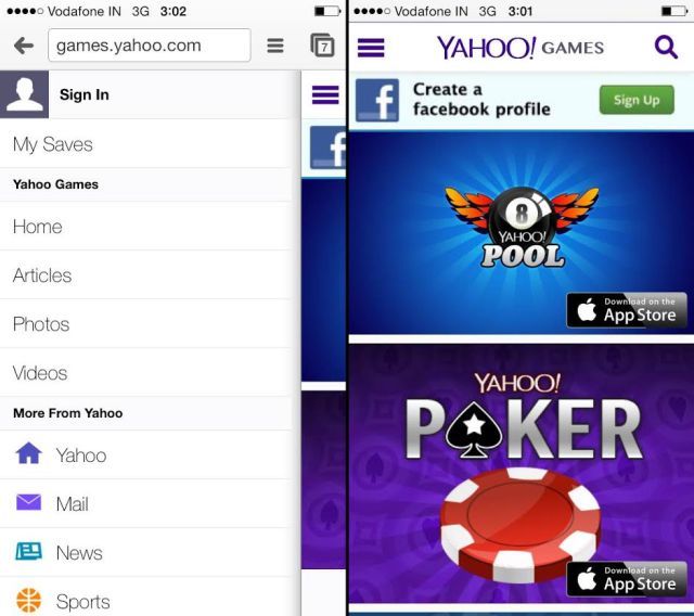 Yahoo-Игры iPhone