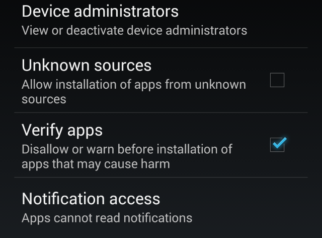 Проверка приложений в Android