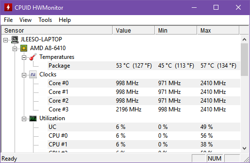 Эти приложения для мониторинга температуры ноутбука могут сохранить ваш жесткий диск Windows 10 монитор hwmonitor