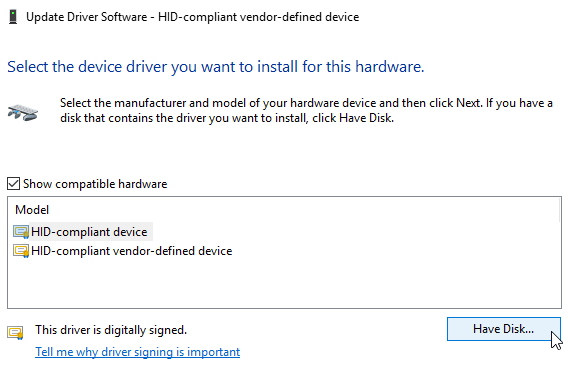 Драйвер для Windows 10 имеет диск