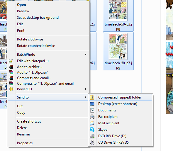 Создание ZIP-файла в Windows 7