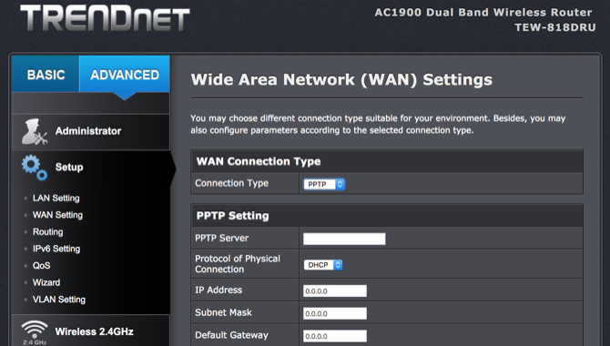 настройка VPN на маршрутизаторе - настройки VPN на маршрутизаторе Trendnet