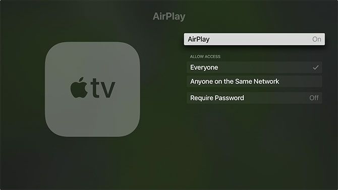 Включить или выключить AirPlay на Apple TV